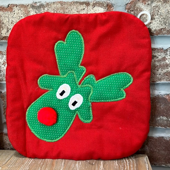 Vintage Reindeer Pot Holders Set of 2 - Picture 2 of 10